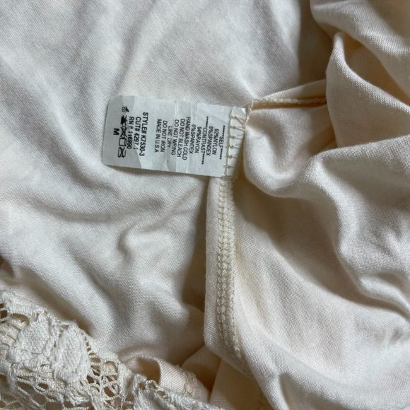 Ginger G A-Line Dress Medium M Cream Full Lace Lined Knee Length Stretch - Picture 15 of 16